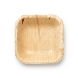 Home eco friendly square palm leaf bowl