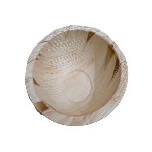 round areca leaf bowl, 6"
