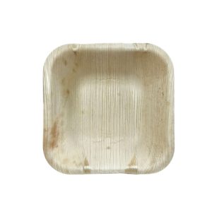square areca leaf bowl, 6"