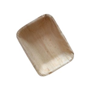 square areca leaf bowl, 8"×6"