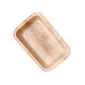 square areca leaf tray, 10"×9"