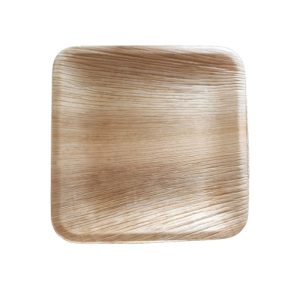 square areca leaf tray, 8"